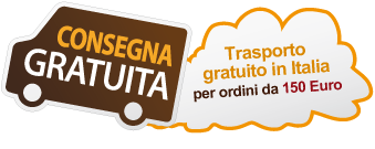 Trasporto gratuito in Italia per ordini superiori ai 150 Euro